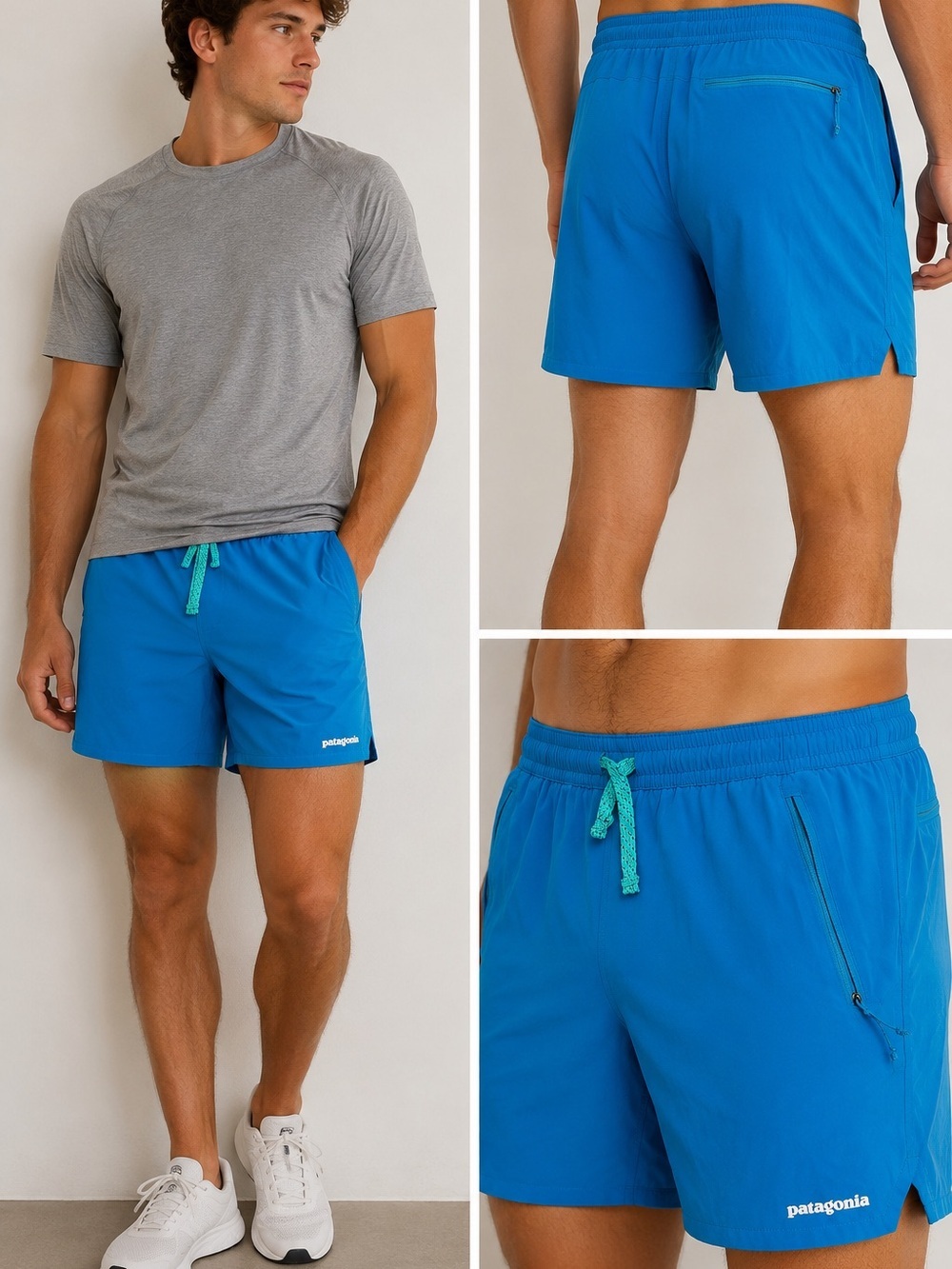 Patagonia Blue Performance Running Shorts Men’s Size Small